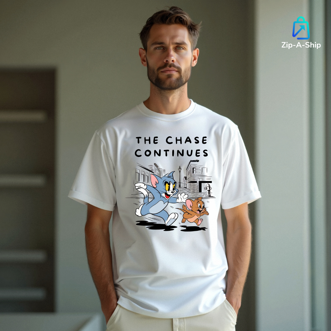 Adult Drop-Shoulder Tee | Tom & Jerry
