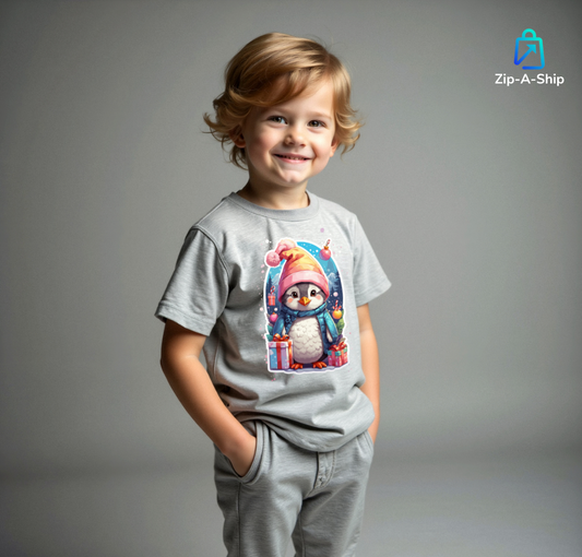 Kid's T-Shirt | Christmas Penguin