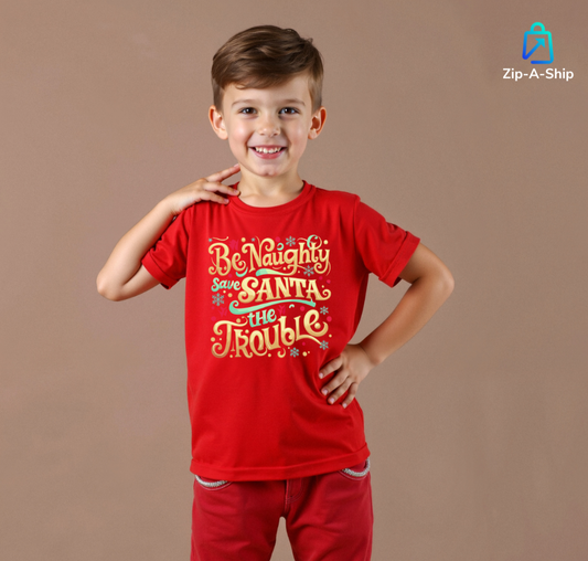 Kid's T-Shirt | Save Santa The Trouble