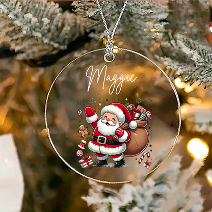 Customizable Christmas Tree Ornaments – Santa Claus