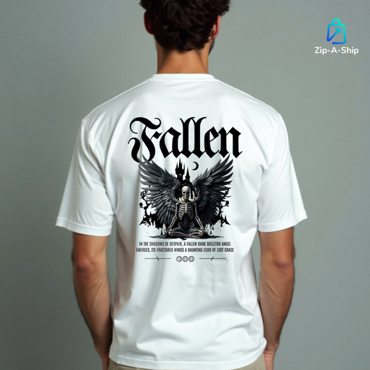 Unisex Drop-Shoulder Tee - Fallen Skeleton