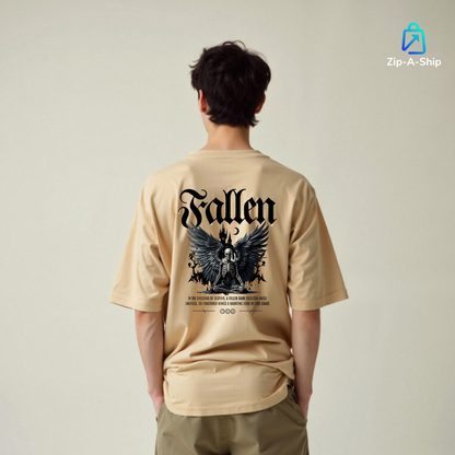 Unisex Drop-Shoulder Tee - Fallen Skeleton