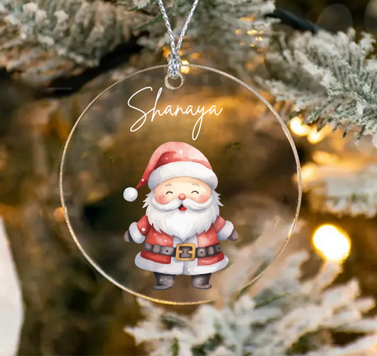 Customizable Christmas Tree Ornaments – Santa Claus