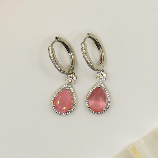 Pink Casual Stone Earrings for Women