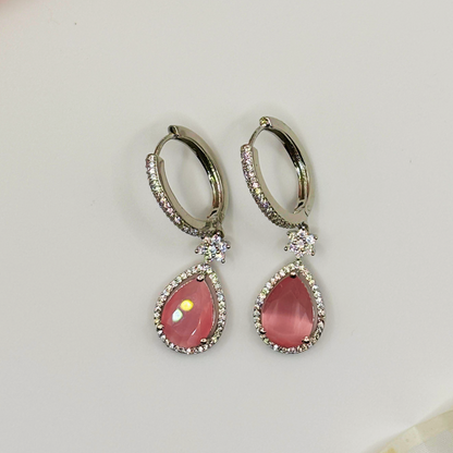 Pink Casual Stone Earrings for Women