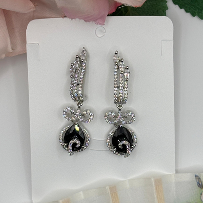 Enchanted Noir Drop Earrings for Women