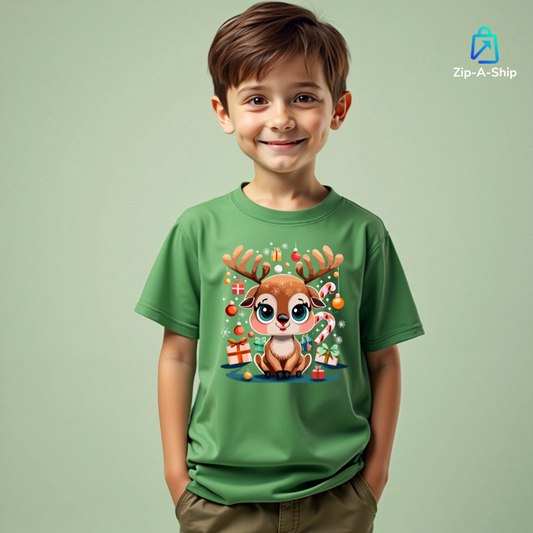 Kid's T-Shirt | Cute Christmas Deer